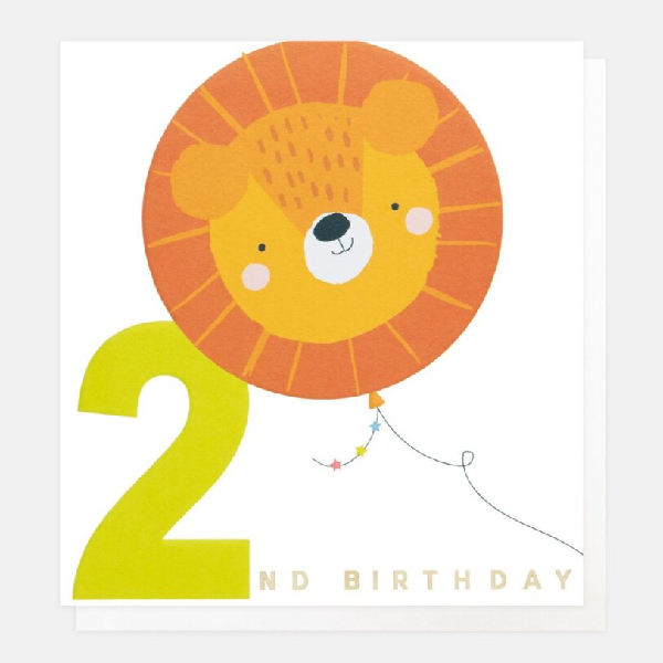 2nd Balloon Zoo Age Birthday Card