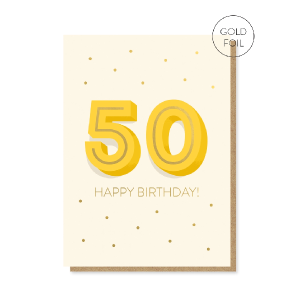 The Big 5-0 Birthday Card