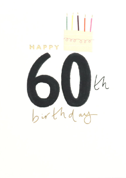 60th Candles Age Birthday Card