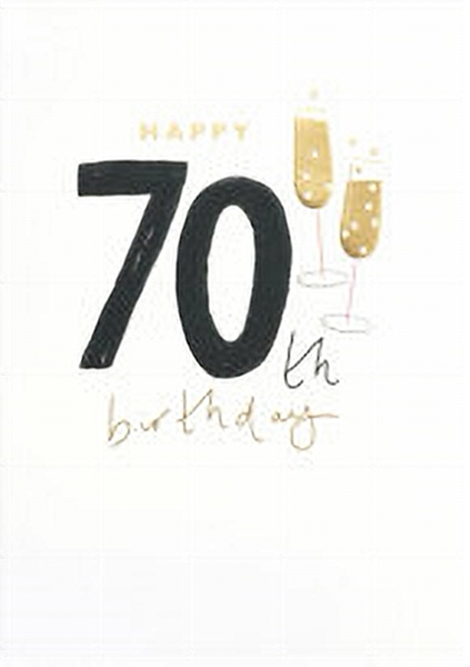 70th Cheers Age Birthday Card