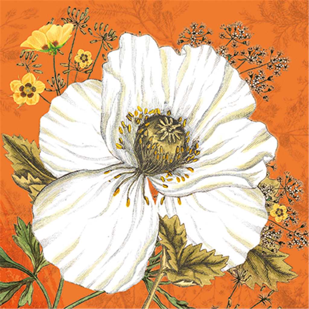 Saffron Bloom Blank Art Card