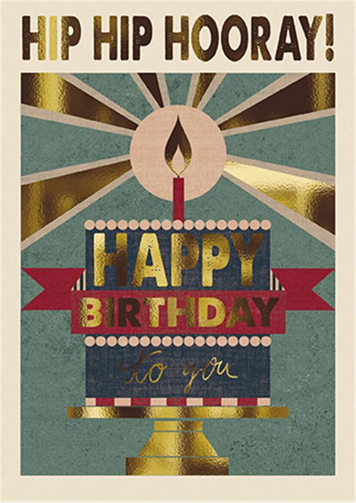 Hip Hip Hooray Birthday Card