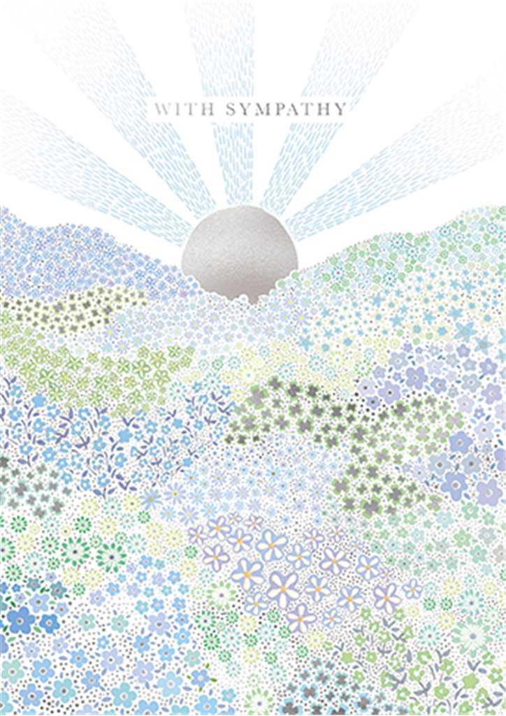 Floral Sunset Sympathy Card