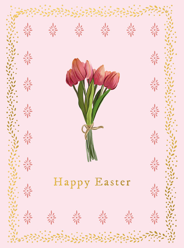 Bunch Of Tulips Easter Card