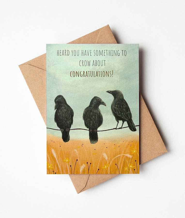 Crows Congratulations Card