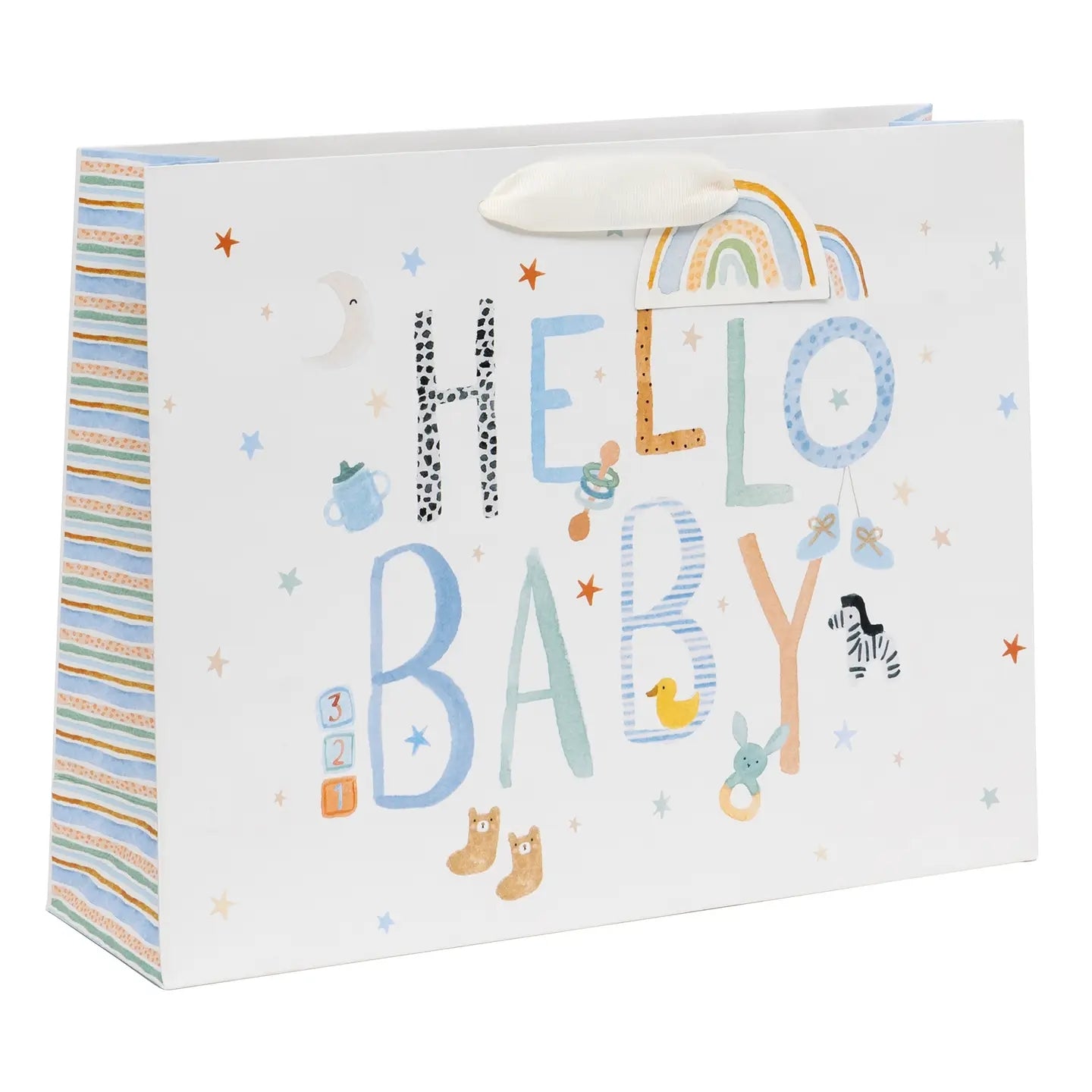 Large Landscape Baby Blue Gift Bag