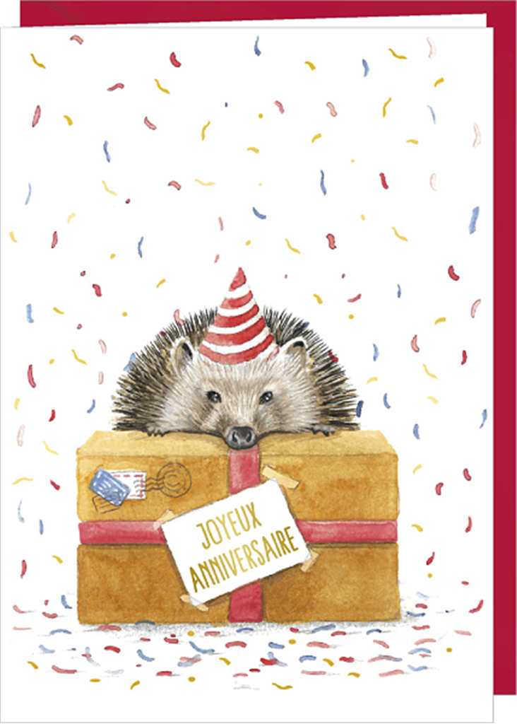 Le Hérisson French Birthday Card