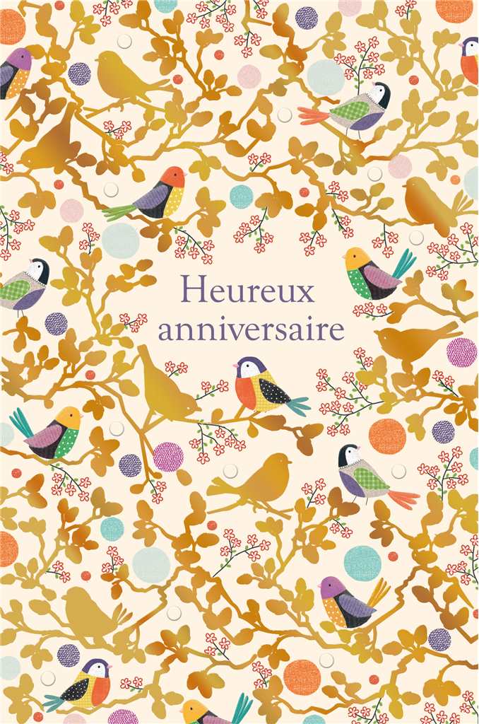 Heureux Anniversaire French Birthday Card