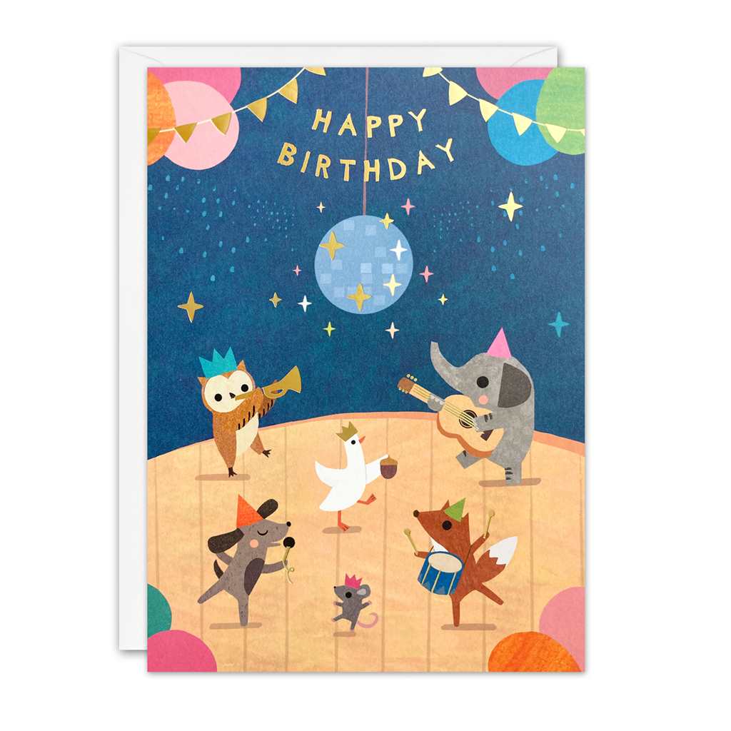 Animal Band Birthday Card