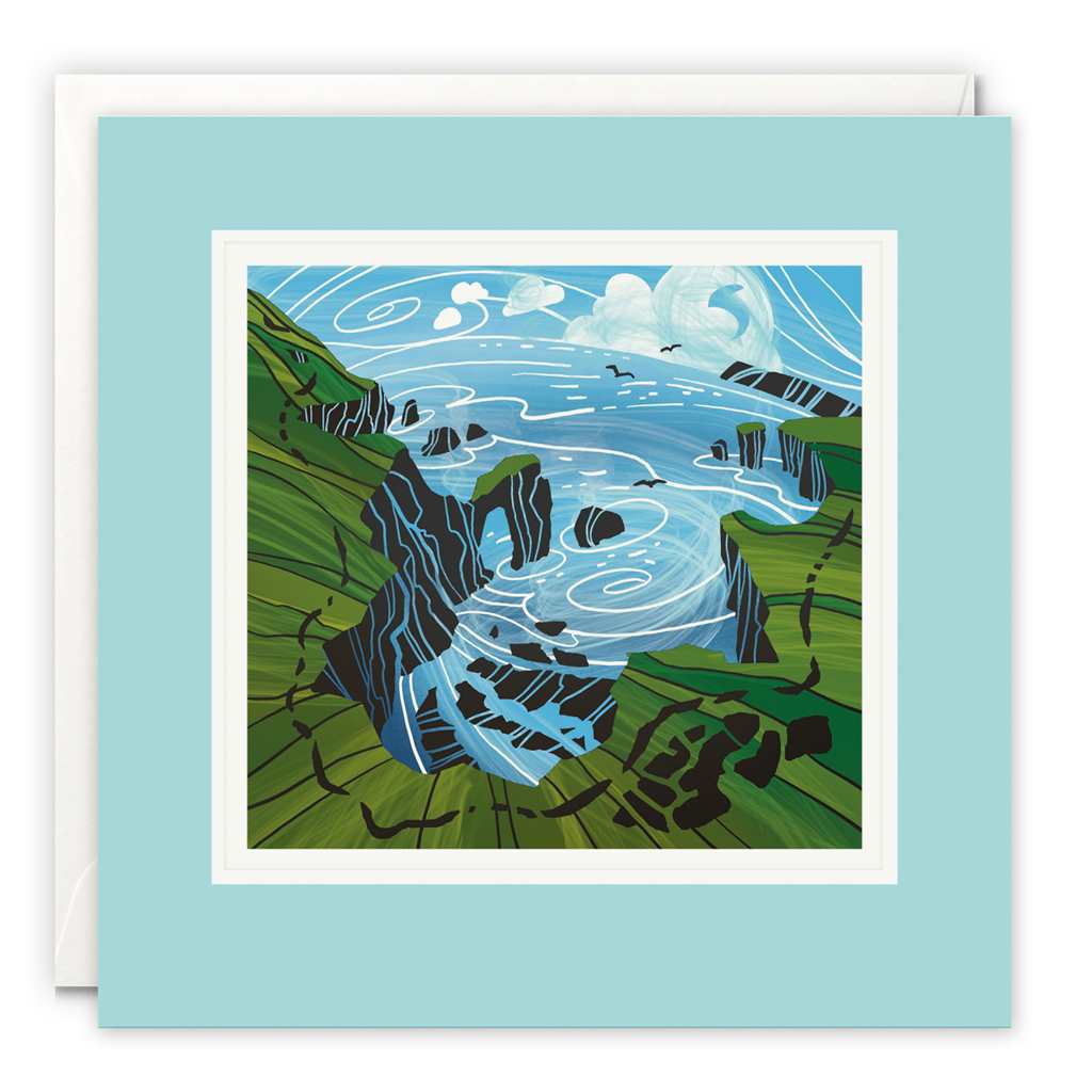 Cliff View Blank Art Card