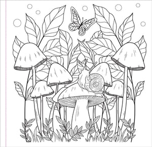 Mushrooms Colouring Book