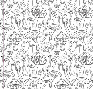 Mushrooms Colouring Book