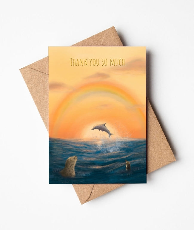 Dolphin Thank You Card