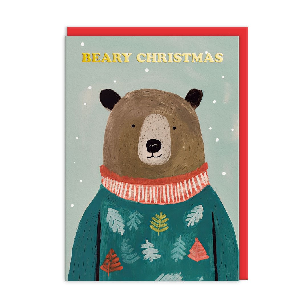 Festive Bear Christmas Card