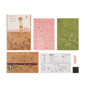 DIY 3D Wooden Flower Puzzle | Pink Rose