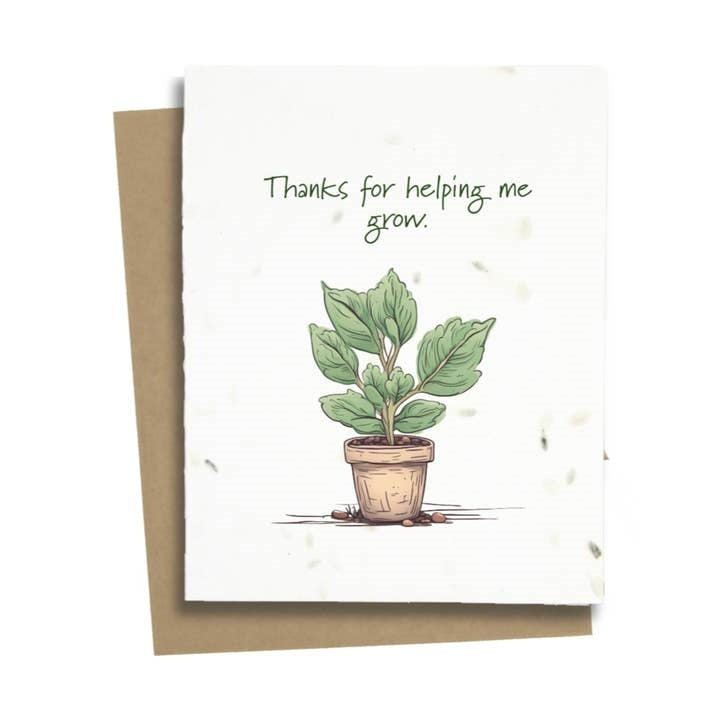 Helping Me Grow Plantable Mother's Day Card