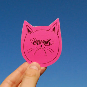 Snitty Kitty Pink Sticker