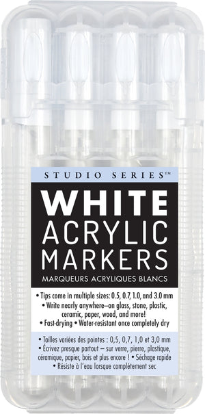 White Acrylic Markers Set