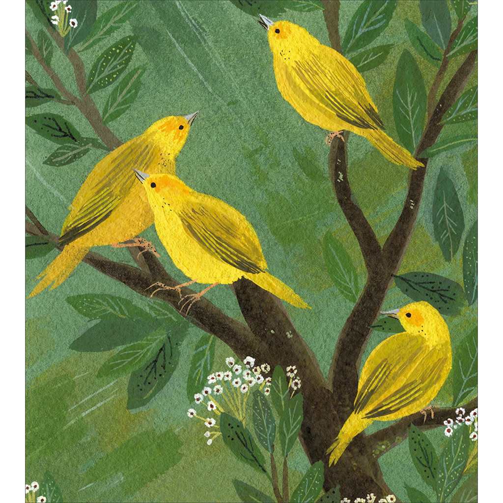 Yellow Birds Blank Art Card