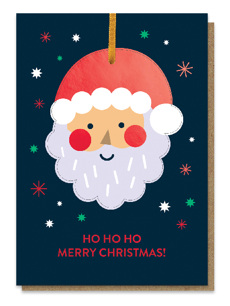 Smiley Santa Christmas Card