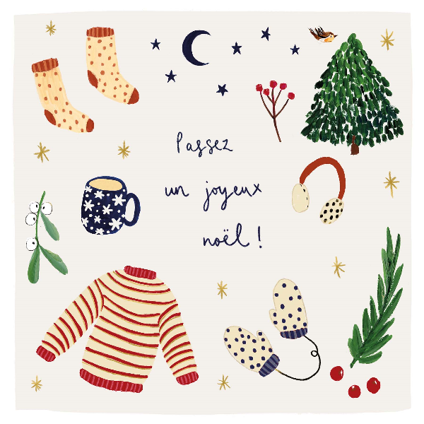 Passez Un Joyeux Noel French Christmas Card