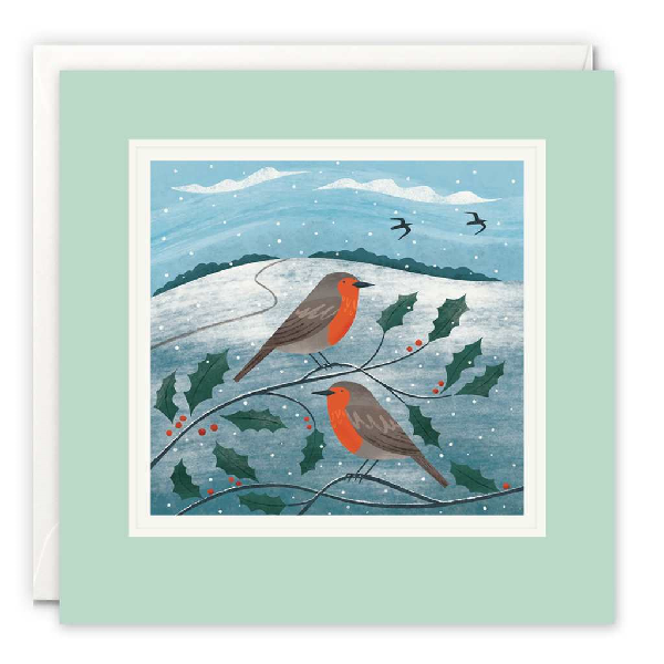 Robins Blank Art Holiday Card