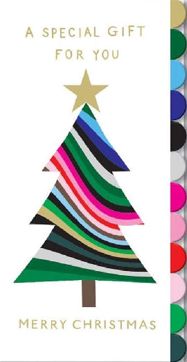 Rainbow Tree Christmas Money Wallet Card