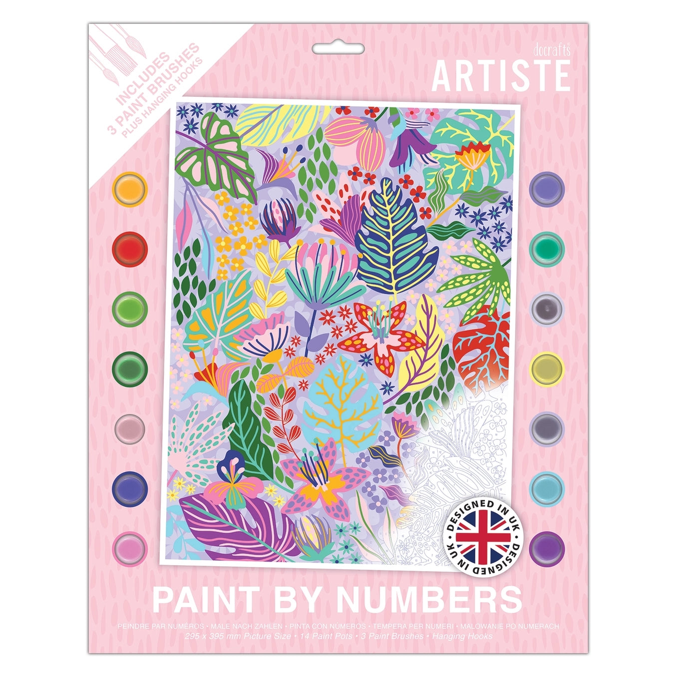Abstract Floral Paint By Numbers Kit