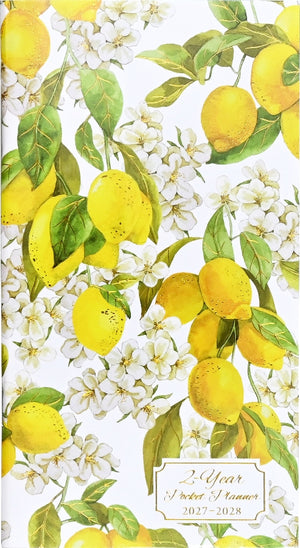 2027-28 Peter Pauper 2-Year Pocket Planner | Amalfi Lemons