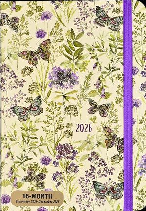 Peter Pauper 2026 16-month Agenda | Amethyst Butterflies