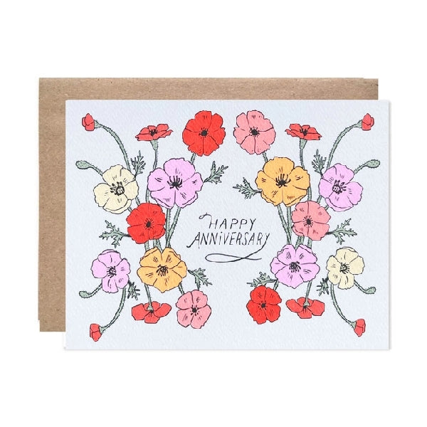 Poppies Anniversary Card