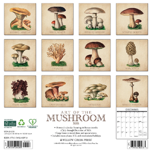 2025 Wall Calendar | The Art Of The Mushroom