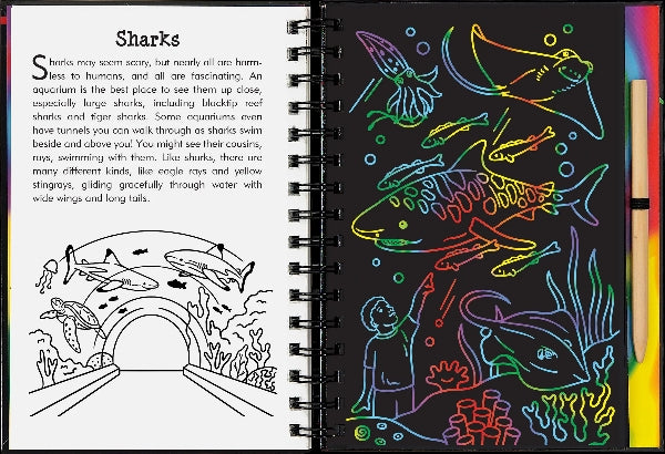 Scratch & Sketch Activity Book | At The Aquarium