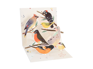 Backyard Birds Pop-Up Card
