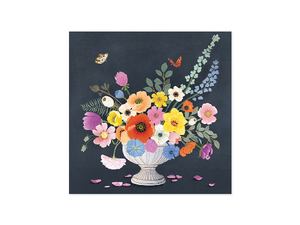 Baroque Dark Floral Pop-up Card