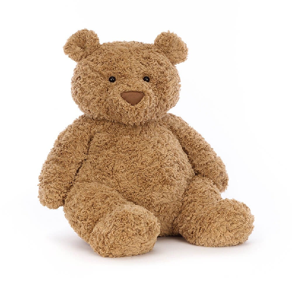 adorably soft plushie of a bear by popular brand Jellycat.