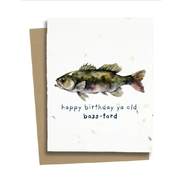 Old Bass-tard Plantable Birthday Card