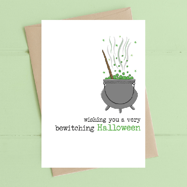 Bewitching Cauldron Halloween Card