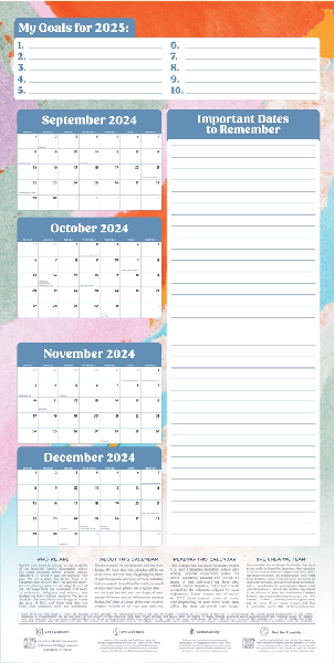 2025 Large Grid Monthly Wall Calendar | Big Plans