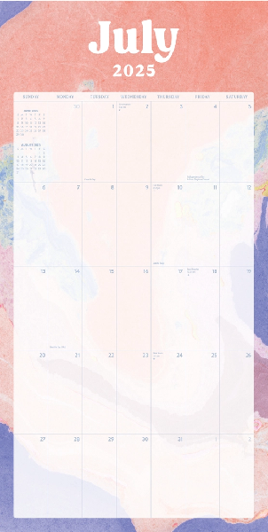 2025 Large Grid Monthly Wall Calendar | Big Plans