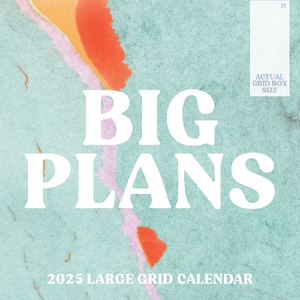 2025 Large Grid Monthly Wall Calendar | Big Plans