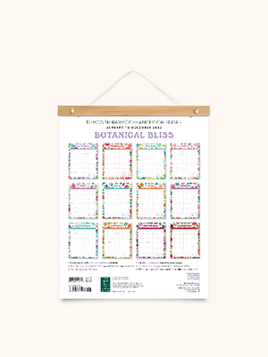 Studio Oh! 2025 12-Month Hanger Calendar | Botanical Bliss