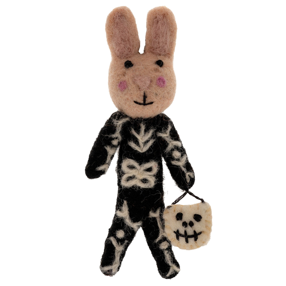 Bones Bunny Felt Halloween Ornament