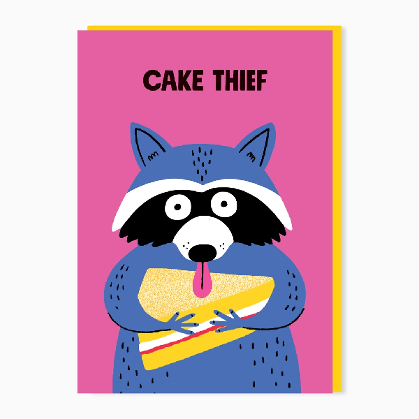 Raccoon Thief Birthday Card