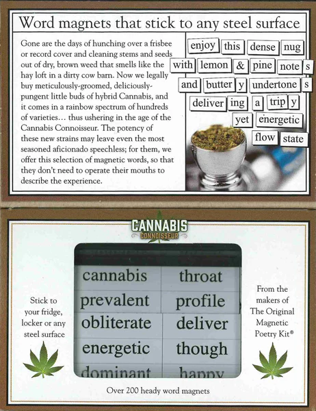 Magnetic Poetry Kit | Cannabis Connoisseur