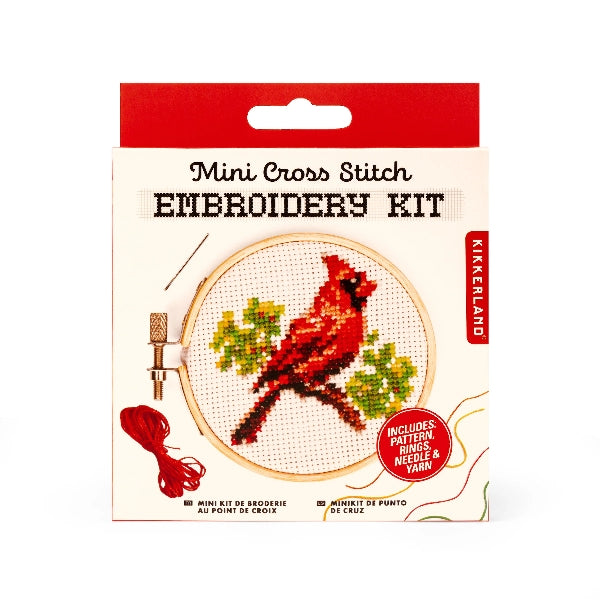 Cardinal Mini Cross Stitch Embroidery Kit