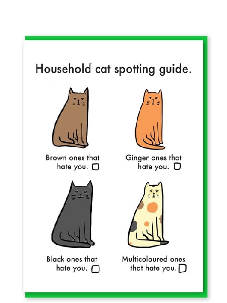 Cat Spotting Blank Humour Card