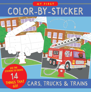 Color-By-Sticker Cars, Trucks, & Trains Activity Book