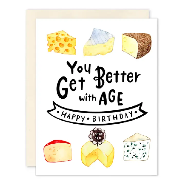 Mature Cheese Birthday Card