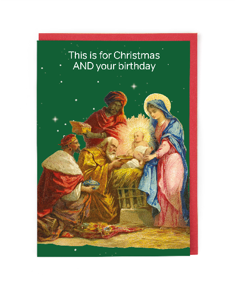 Christmas And Birthday Card